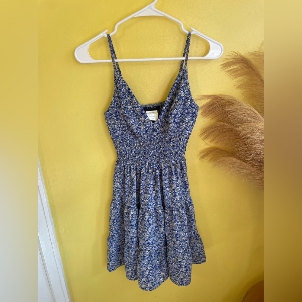 ☀️B. Smart Blue Floral Mini Dress